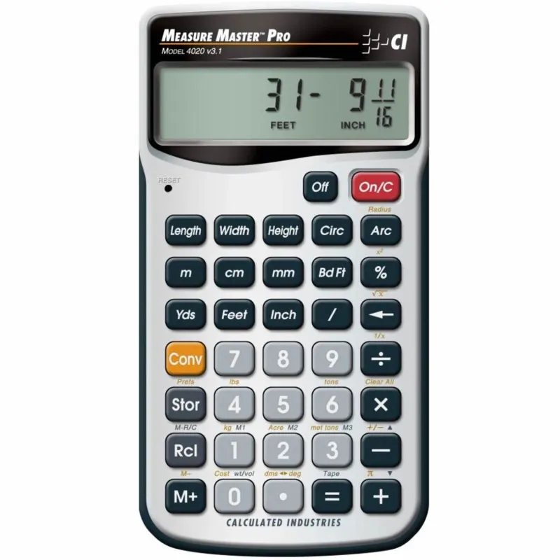 Calculated Industries Measure Master Pro [4020] Feet-Inch-Fraction and Metric Calculator