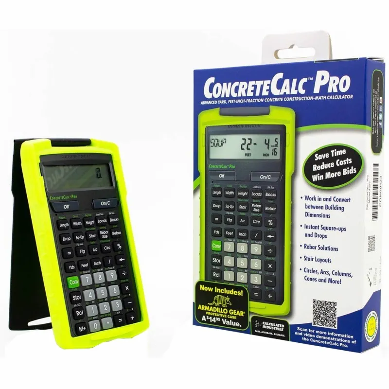 Calculated Industries ConcreteCalc Pro [4225] Advanced Yard, Feet-Inch-Fraction Concrete Construction-Math Calculator