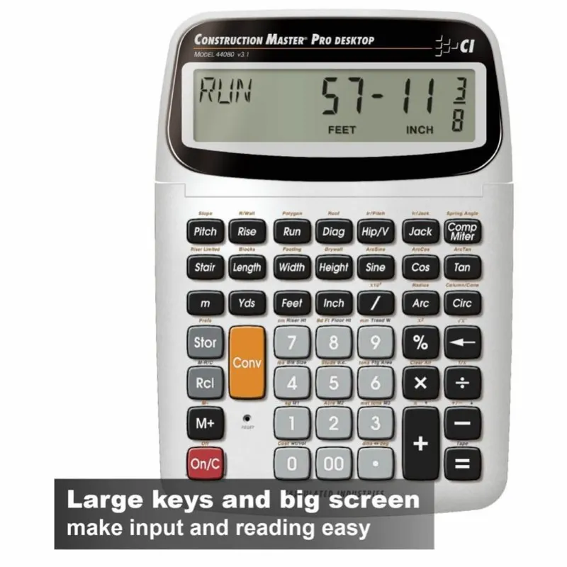Calculated Industries Construction Master Pro Desktop [44080] Advanced Construction-Math Calculator with Full Trig Functions