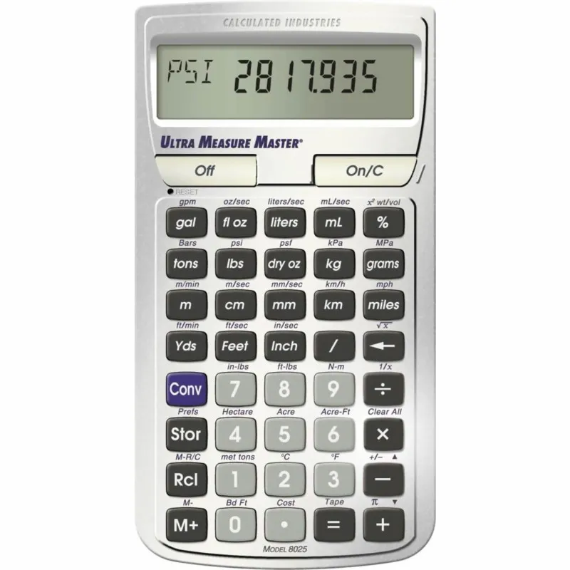 Calculated Industries Ultra Measure Master [8025] Professional Grade U. S. Standard To Metric Conversion Calculator
