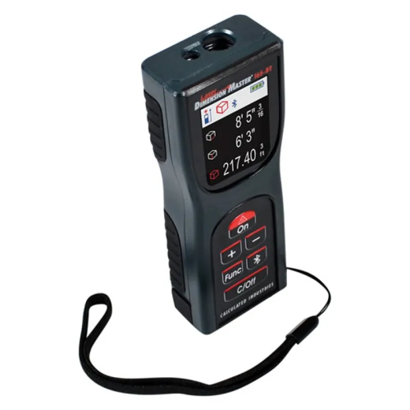 Calculated Industries Laser Dimension 165-BT [3360] 165' (50m) Laser Distance Measurer with Bluetooth