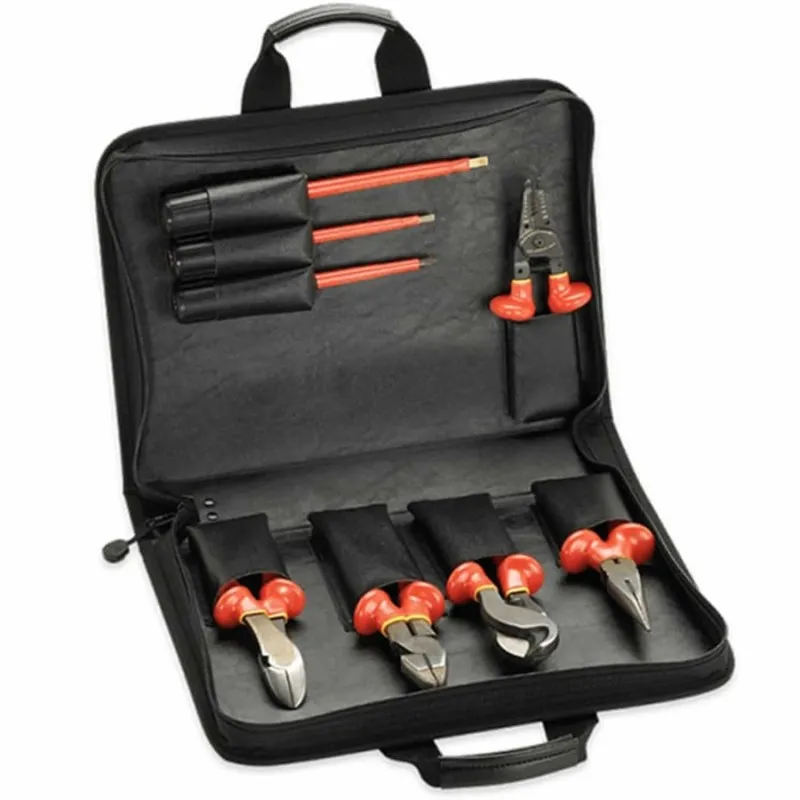 Cementex TR8BEK [TR-8BEK] 8-Piece Basic Electrician's Tool Kit with Roll Case
