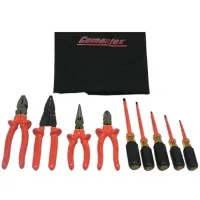 Cementex TR9ELKC [TR-9ELK-C] 9-Piece Basic Electrician's Tool Kit with Composite Tool Roll Pouch 9