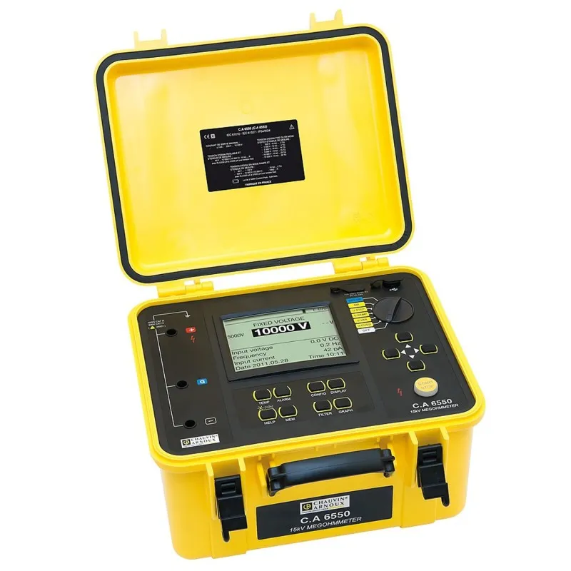 Chauvin Arnoux CA 6550 [P01139715] 500V / 1000V / 2500V / 5000V / 10000V Insulation Tester 