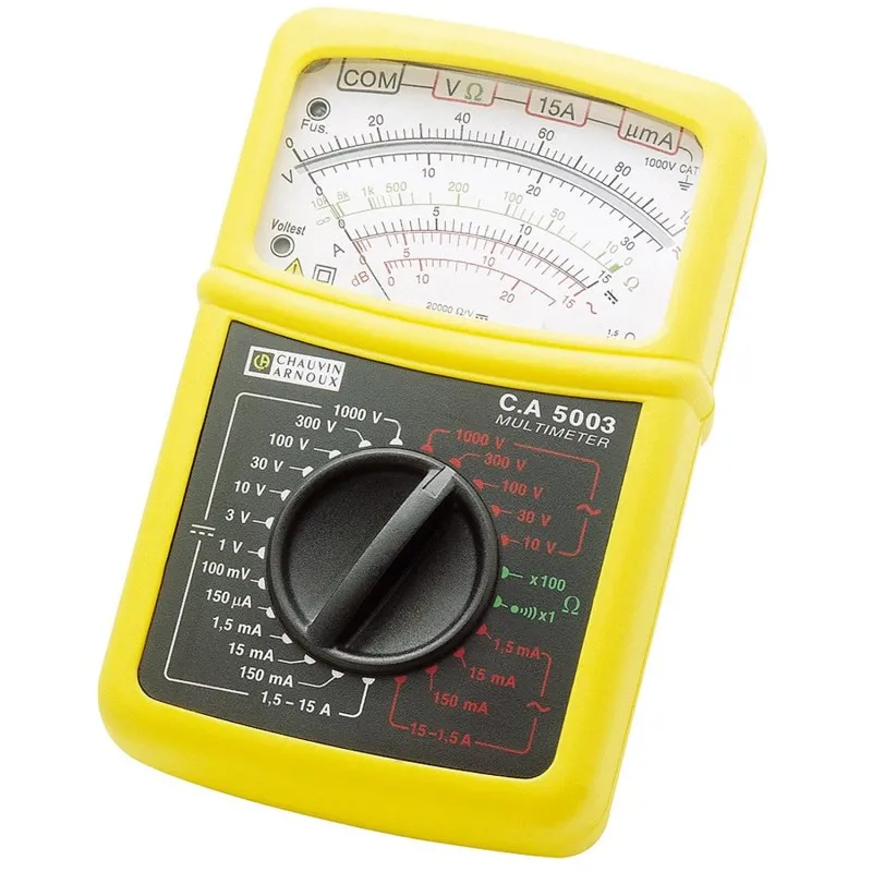 Chauvin Arnoux CA 5003 [P01196522F] 1000V AC Handheld Analog Multimeter With Plastic Carry Case