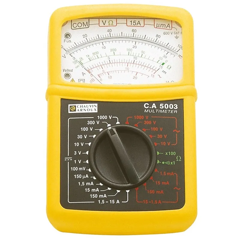 Chauvin Arnoux CA 5003 [P01196522F] 1000V AC Handheld Analog Multimeter With Plastic Carry Case