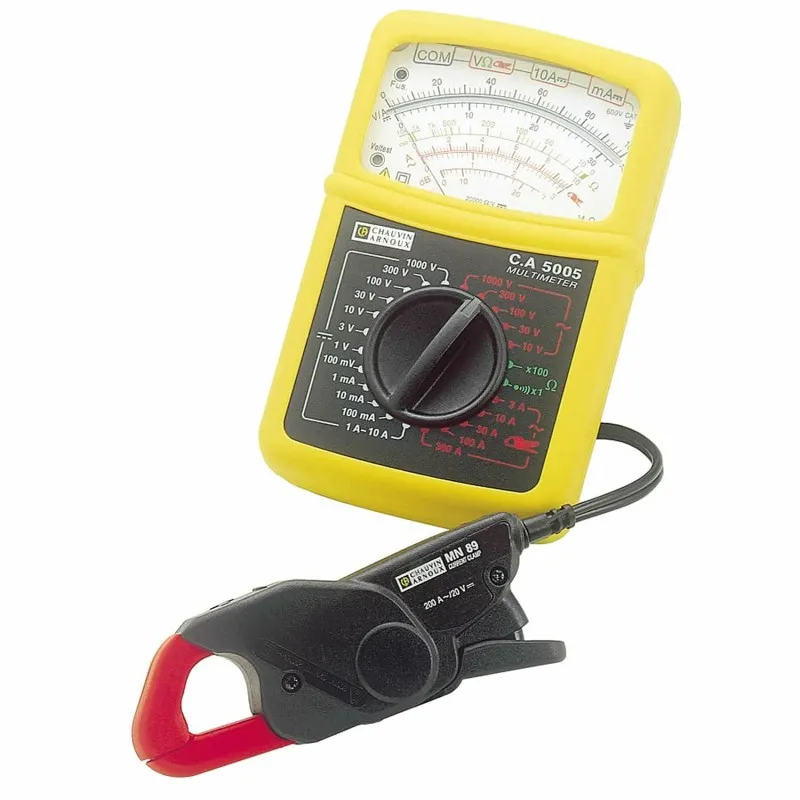 Chauvin Arnoux CA 5005 [P01196523F] 1000V AC Handheld Analog Multimeter with MN 89 Clamp & Plastic Carry Case