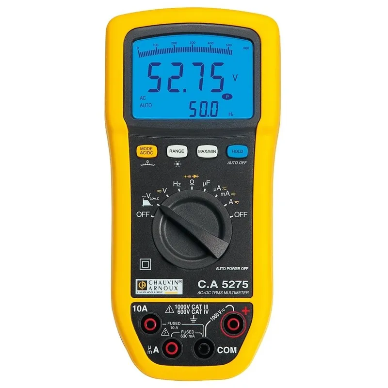 Chauvin Arnoux CA 5275 [P01196775] 10A AC / 10A DC, 1000V AC True RMS Handheld Digital Multimeter
