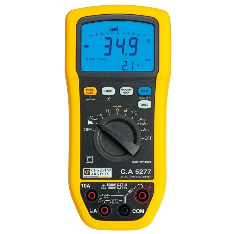 Chauvin Arnoux CA 5277 [P01196777] 10A AC / 20A DC, 1000V AC/DC True RMS Handheld Digital Multimeter