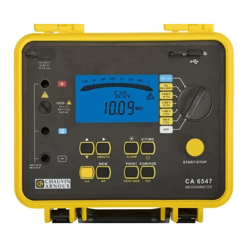 Chauvin Arnoux CA 6547 [P01139712] 500V / 1000V / 2500V / 5000V Insulation Tester