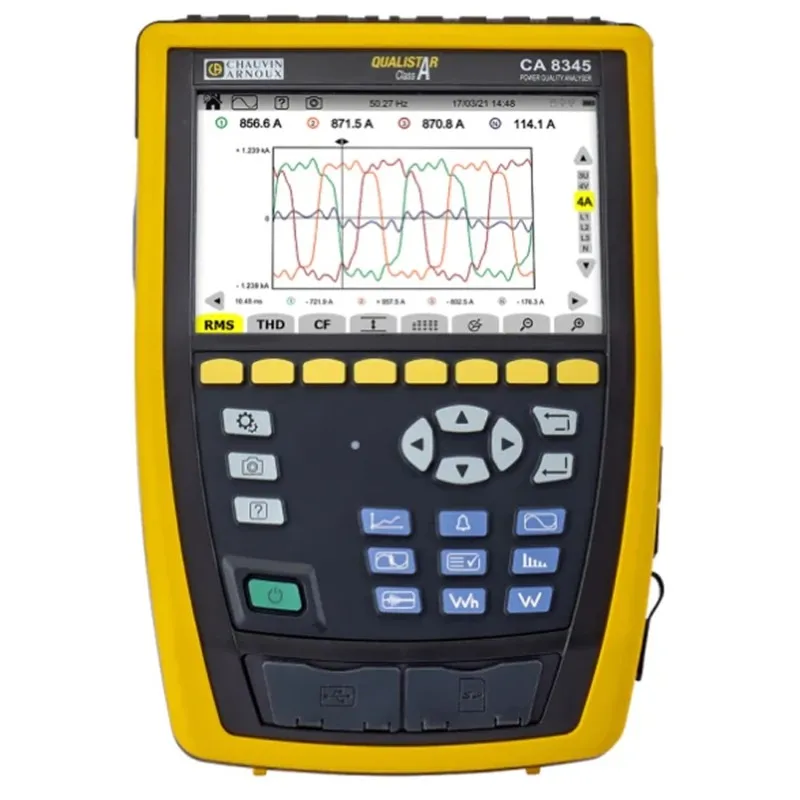 Chauvin Arnoux CA 8345 [P0116057N] 1, 3-Phase, 100A AC, 100A ACDC, 200A AC, 1000A AC, 1300A ACDC Power Quality Analyser
