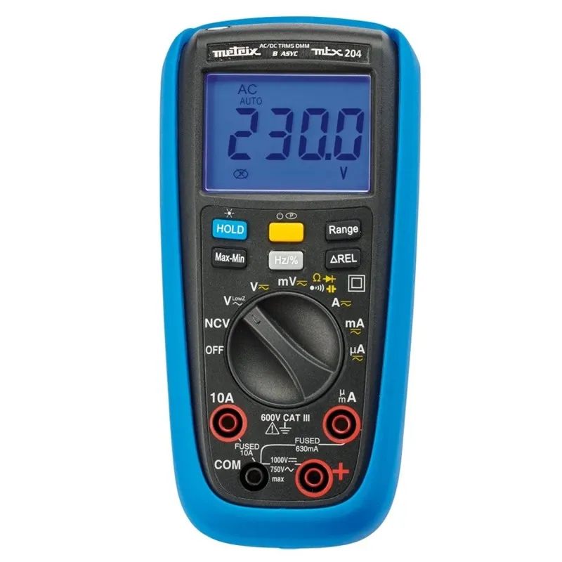 Chauvin Arnoux MTX 204 [MTX204-Z] 10A AC / 10A DC, 1000V AC,  Metrix TRMS Handheld Digital Multimeter