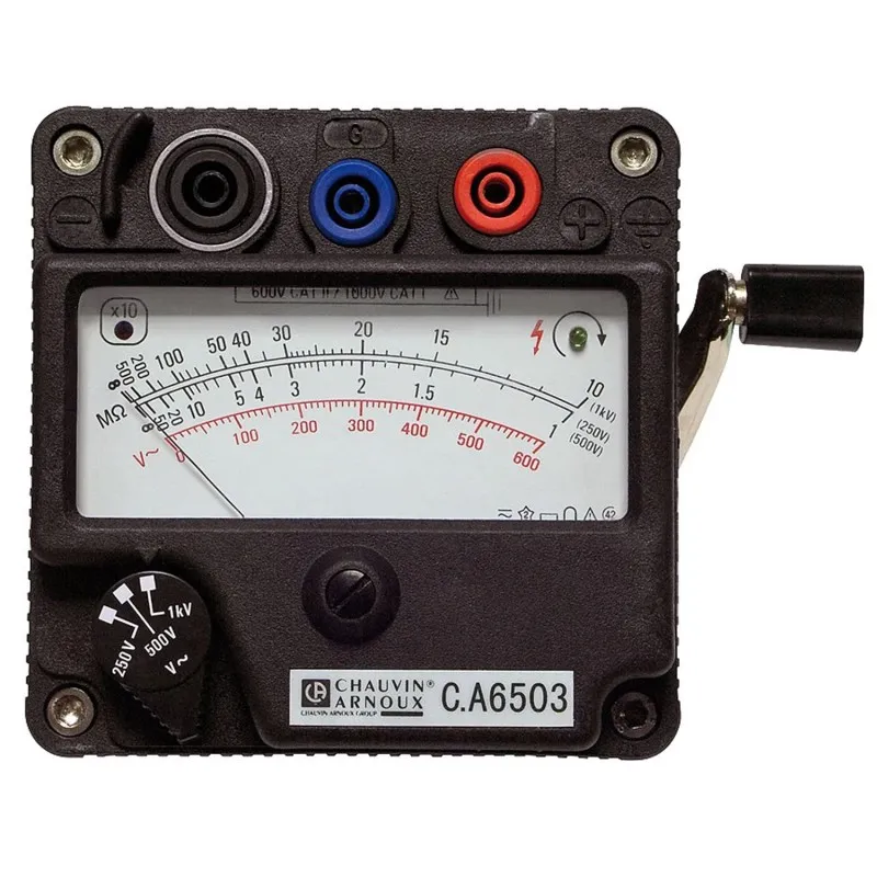 Chauvin Arnoux CA 6503 [P01132504] 250V / 500V / 1000V Hand-Cranked Portable Insulation Tester