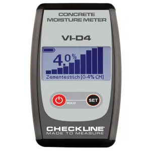 Checkline Caisson VI-D4 Concrete Moisture Meter With Integrated Spring-Loaded Electrodes