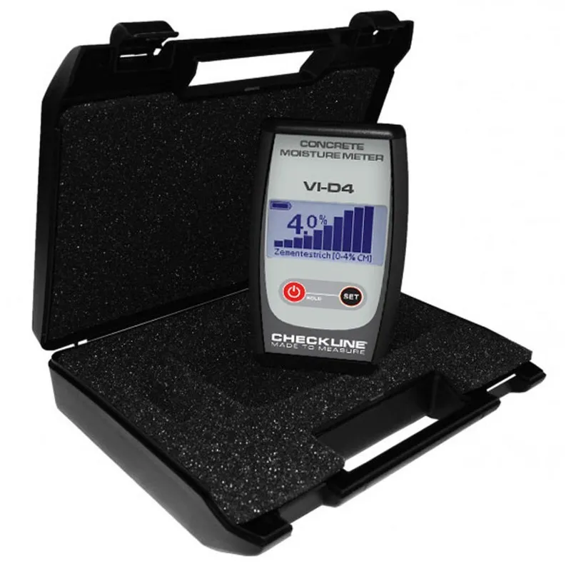 Checkline Caisson VI-D4 Concrete Moisture Meter With Integrated Spring-Loaded Electrodes