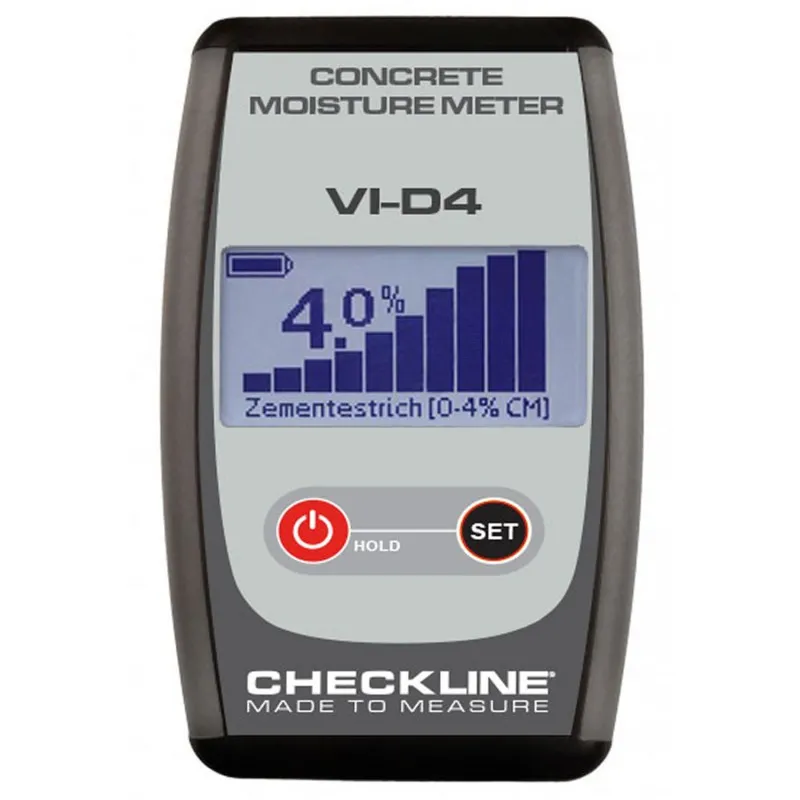 Checkline Caisson VI-D4 Concrete Moisture Meter With Integrated Spring-Loaded Electrodes