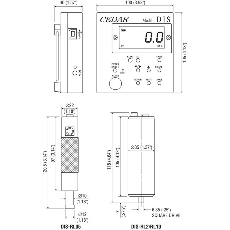 Checkline Cedar DIS-RL Digital Torque Screwdriver