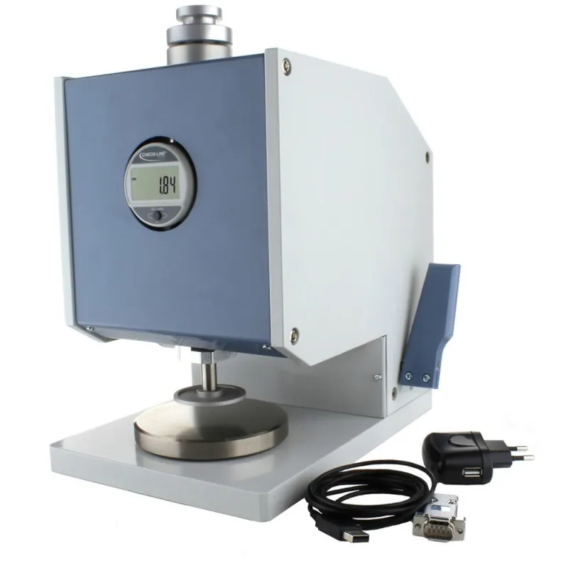 Checkline D-2000 [D-2000-T] Precision Material Thickness Gauge For Textiles, Range 0-1.00", Depth Of Jaw 200mm, DIN EN ISO 5084