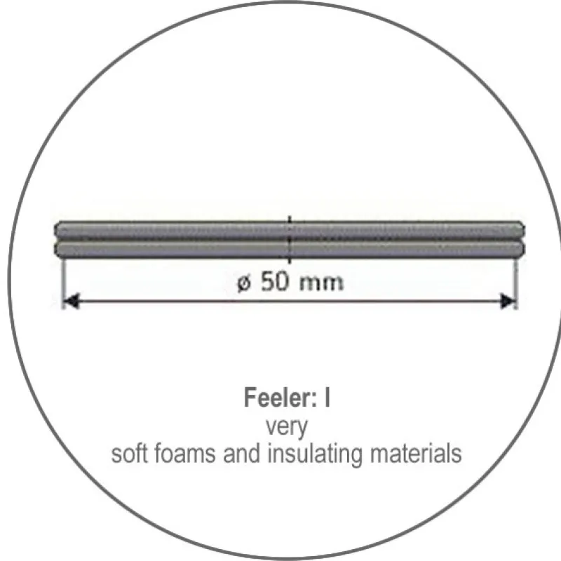 Checkline DM-850-1 [DM-850-1-I] Analog Metric Dial Thickness Gauge, Range 0 - 50 mm, Jaw Depth 500 mm, Feeler I (50 mm) For Very Soft Foams And Insulating Materials.