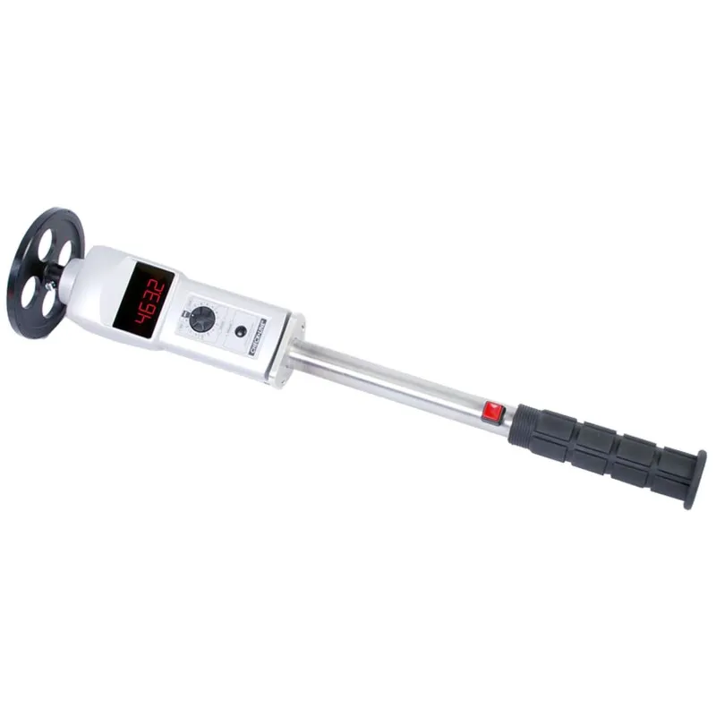 Checkline DT-100 [DT-105A-12-EXH] Digital Contact Tachometer with 12 In Circumference Wheel and Extended Handle and Oversized Case