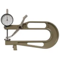 Checkline J-200 Analog Dial Thickness Gauge 10 mm Range with 200mm Jaw Depth