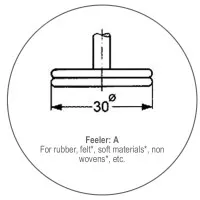 Checkline J-300 [J-300-A] Dial Thickness Gauge, 10mm Range, Depth Of Jaw 300 mm, Feeler A (30 mm) For Rubber, Felt, Soft Materials, Non Wovens