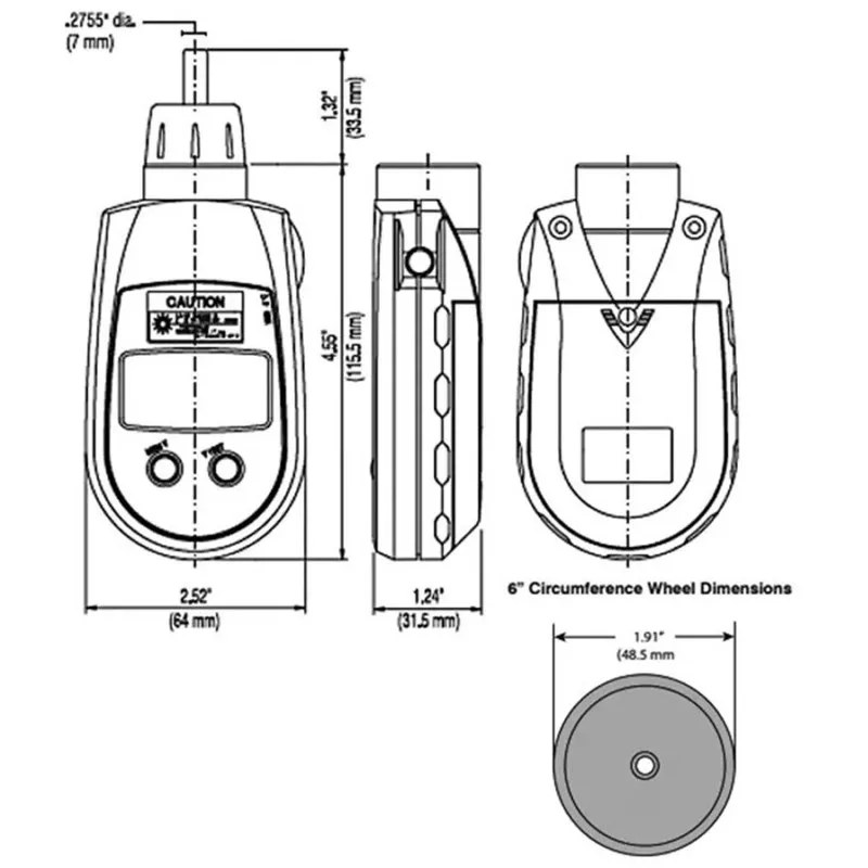 Checkline MT-200 [MT-200-SH] Combination Contact/Non-Contact Pocket Tachometer