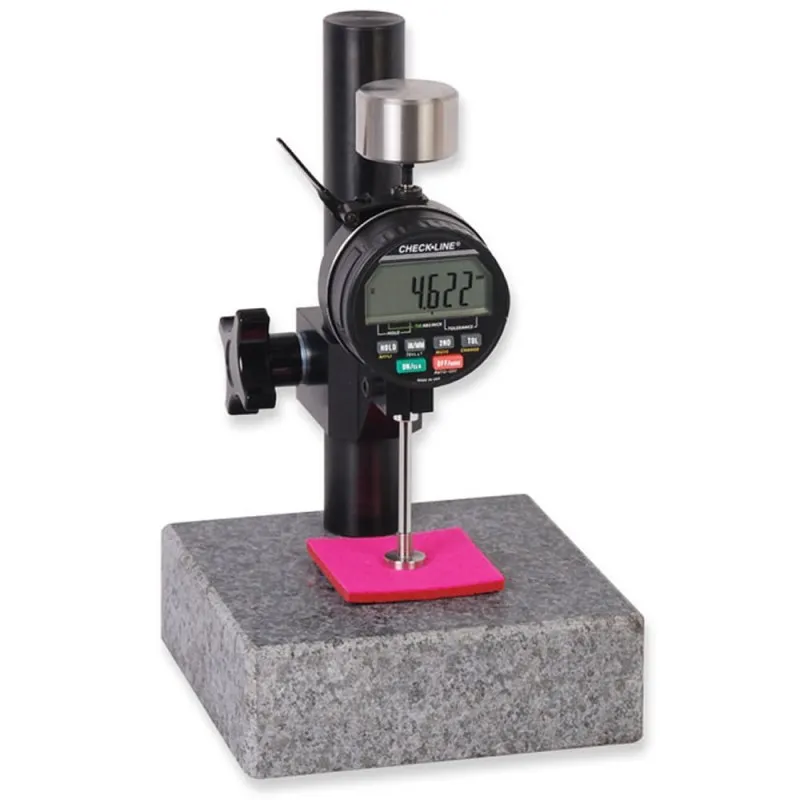Checkline MTG [MTG-DX] Digital Thickness Gauge For Textiles, Non-Wovens, Technical Fabrics, 16 Mm Footer & 212g Weight