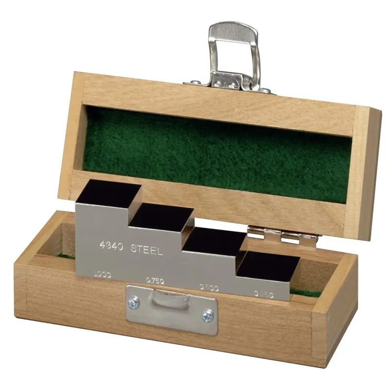Checkline SB [SB-4L] 4 Step Steel Calibration Test Block (0.040, 0.060, 0.080, 0.100 inch; 1.016, 1.524, 2.032, 2.540 mm)