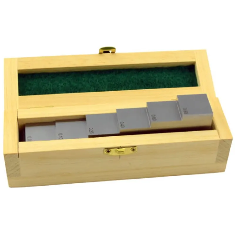 Checkline SB Series [SB6] 6-Step Steel Test Block, 0.050 / 0.100 / 0.250 / 0.400 /0.600 / 0.800 Inch - Uncertified, Supplied In Wood Case