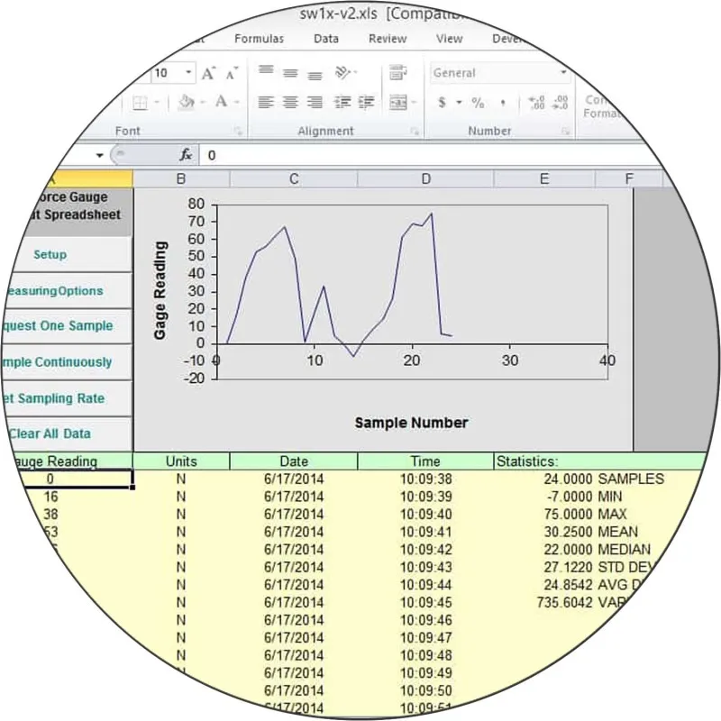 [SW-1X] Data Acquisition Software for Force / Torque Gauges