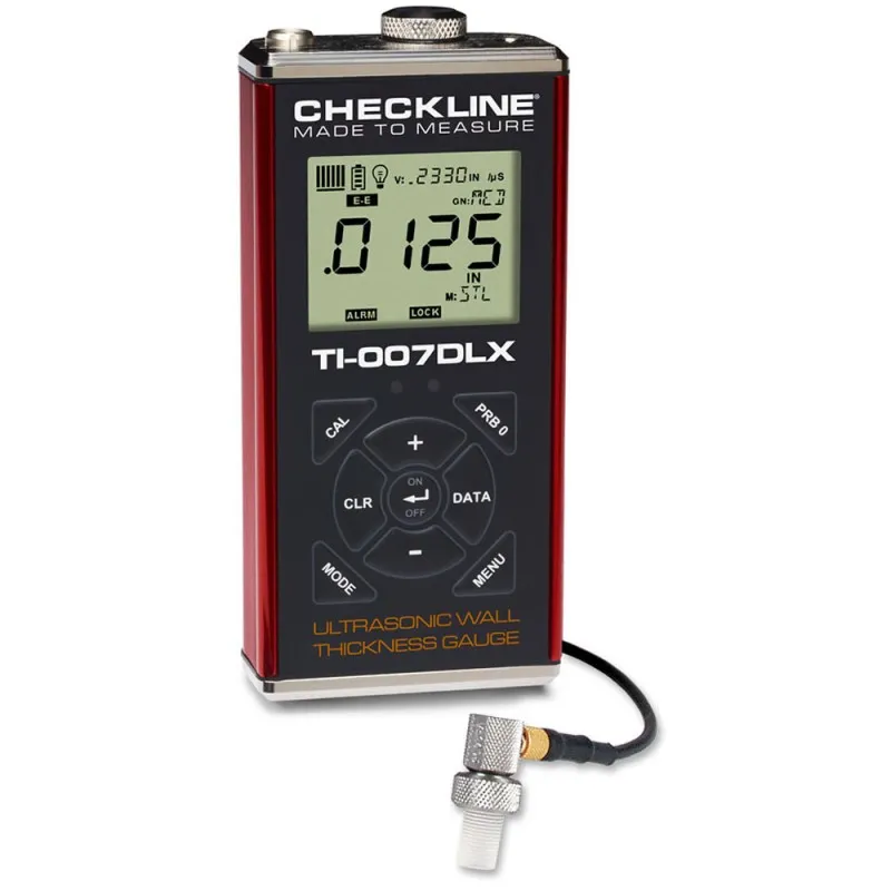 Checkline TI-007DLX Data Logging Precision Ultrasonic Wall Thickness Gauge