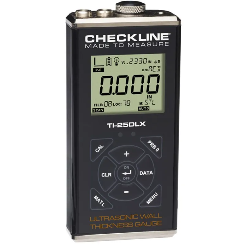 Checkline TI25DLX [TI-25DLX-WOP] Data Logging Ultrasonic Wall Thickness Gauge Kit, Without Probe