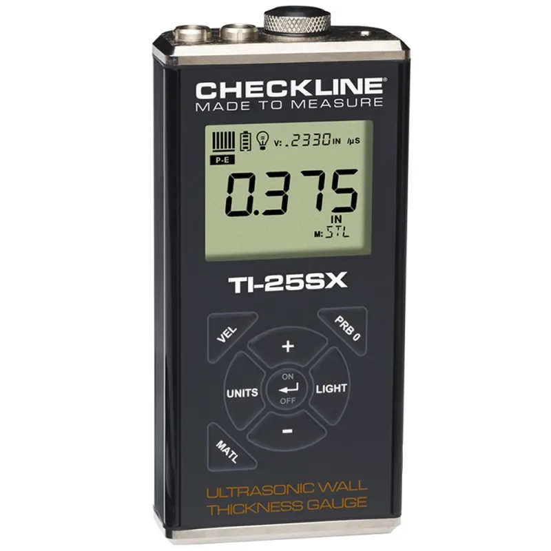Checkline TI-25SX [TI-25SX-WOP] Ultrasonic Wall Thickness Gauge Complete Kit, Without Probe
