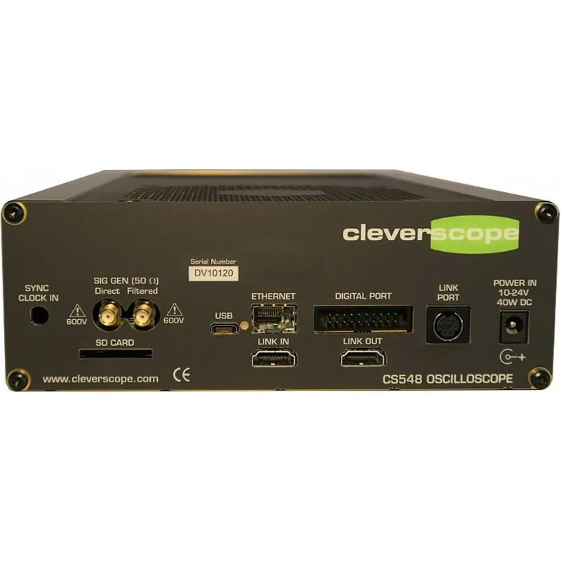 Cleverscope CS548 4-Ch 200MHz 500 MSa 14-bit Isolated Oscilloscope