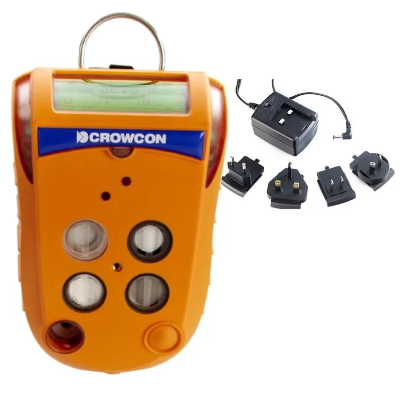 Crowcon Gas-Pro [GPA-0014-EA-A] 4-Gas Confined Space Entry Monitor, CO, H2S, O2, CH4 with Multi Region Power Lead, Non-pumped, No Flow Plate