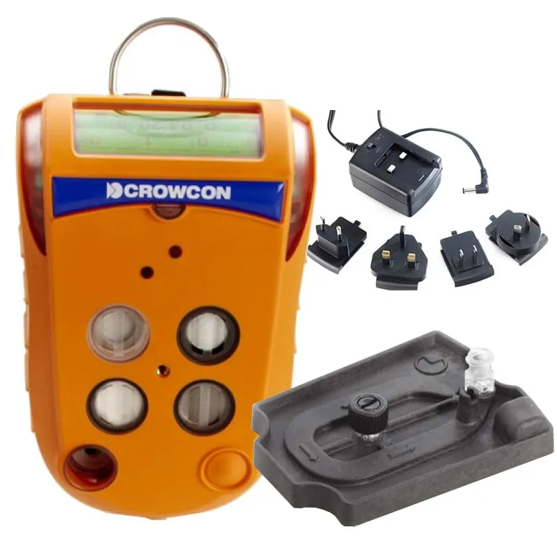 Crowcon Gas-Pro IR [GPP-0004-EA-A] 4-Gas Confined Space Entry Monitor, SO2, O2, LEL IR CH4, PID, Pumped, With Flow Plate and Multi Region PSU