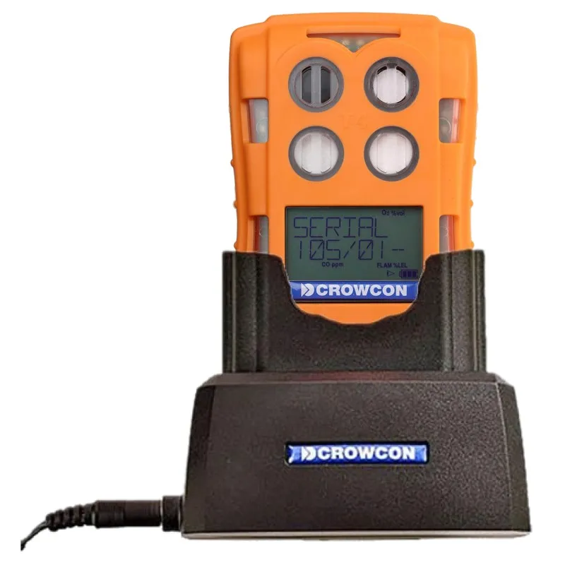 Crowcon T4 [T4-ZOZA-CRD] 2-Gas Portable Multigas Detector, O2 and CH4 with Cradle Charger