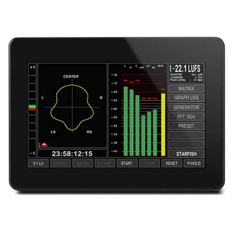 DK-Technologies DK T7 High Precision, Multi Touch Audio/Loudness/Logging Meter with BNC 3G/HD/SD SDI