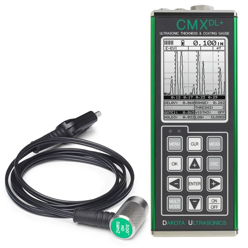 Dakota Ultrasonics CMXDLP [Z-187-0001] Combination Coating & Wall Thickness Gauge kit w/ Color LCD and T-102-2900 Probe