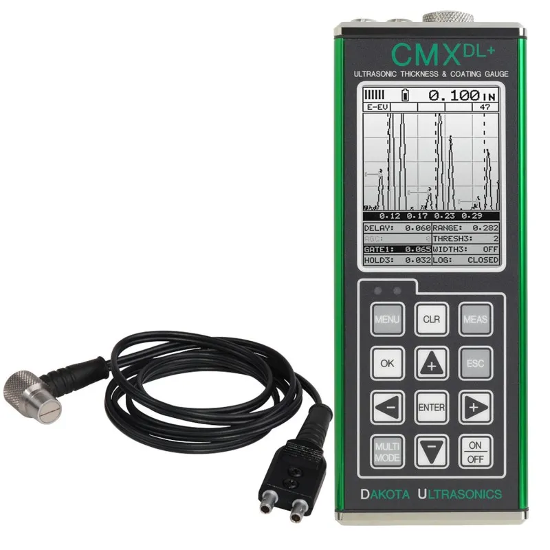 Dakota Ultrasonics CMXDLP [CMXDLP-H] Combination Coating & Wall Thickness Gauge w/ T-102-2900-H High Temp Probe, up to 300 F (150 °C)