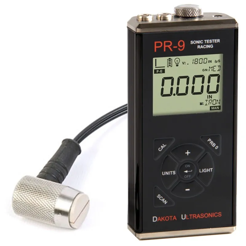 Dakota Ultrasonics PR-9 [Z-309-0001] Ultrasonic Thickness Gauge / Sonic Tester Racing With T-104-2120 Probe