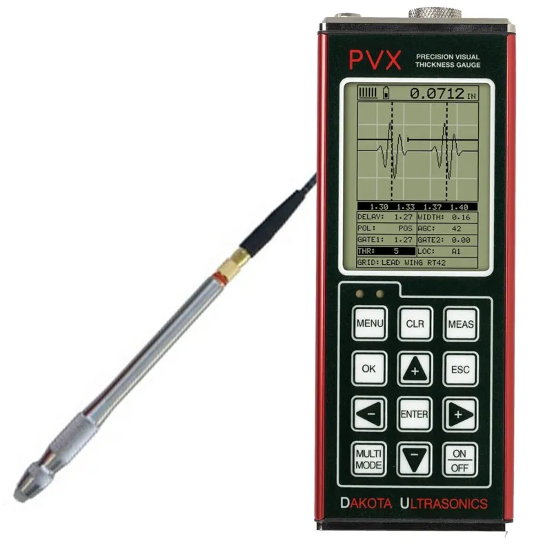 Dakota Ultrasonics PVX [Z-157-0004] Precision Ultrasonic A-Scan Thickness Gauge With  T-481-4507 Pencil Probe