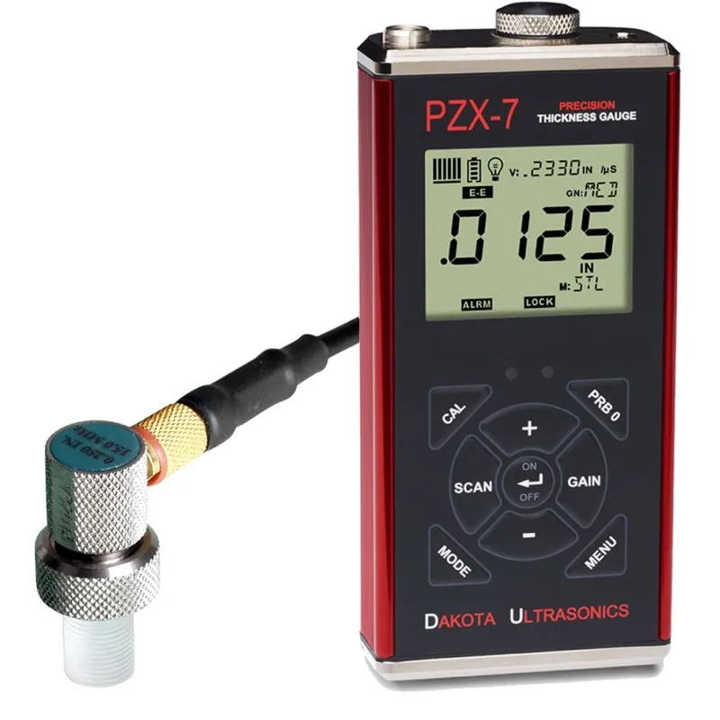 Dakota Ultrasonics PZX-7 [Z-307-0001] Precision Ultrasonic Wall Thickness Gauge With T-402-5507 Probe