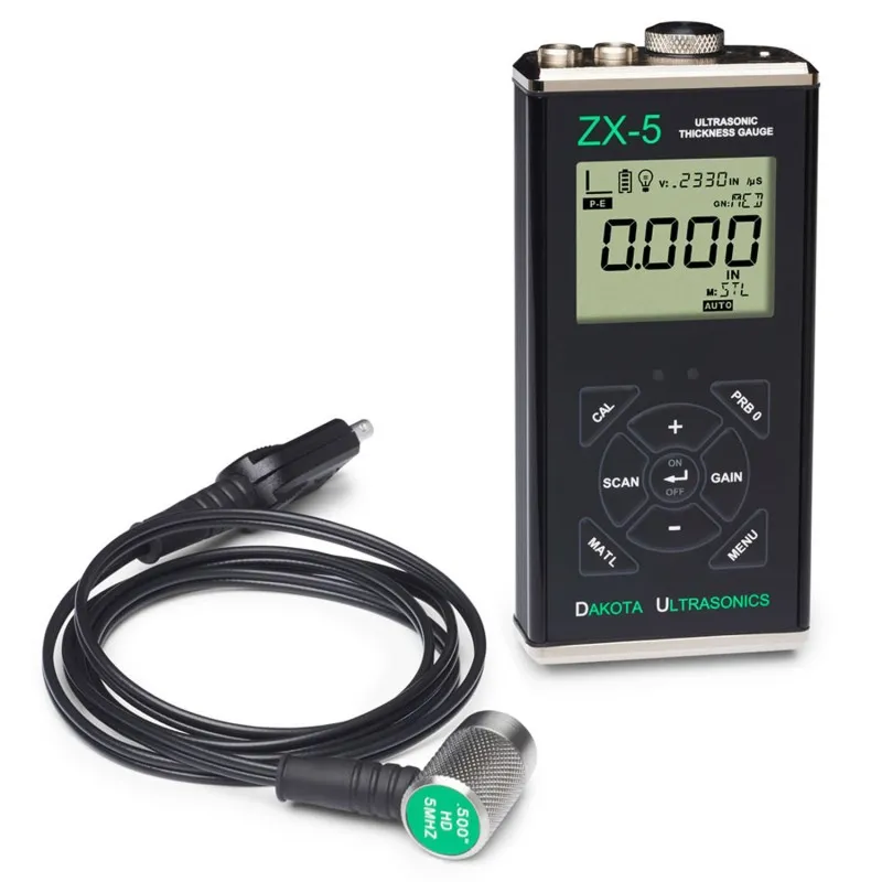 Dakota Ultrasonics ZX-5 [Z-303-0001] Ultrasonic Wall Thickness Gauge With T-102-2000 Probe