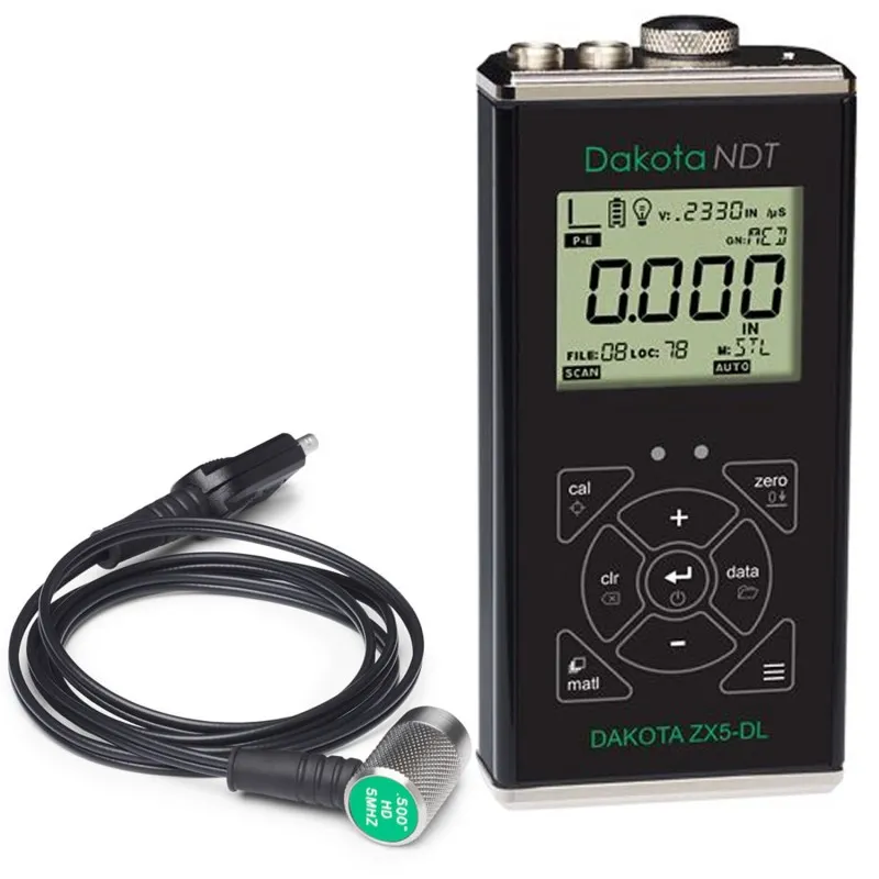 Dakota NDT ZX5-DL [Z-304-0003] Datalogging Corrosion Thickness Gauge With T-102-2000 Probe