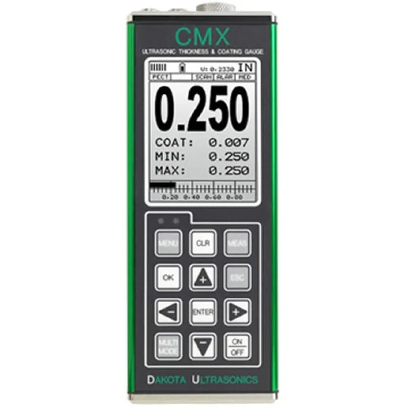 Dakota Ultrasonic CMX [CMX-H] Combination Coating & Wall Thickness Gauge with High Temp Transducer, up to 300 F (150 °C)