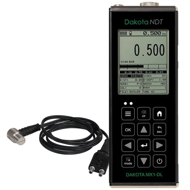 Dakota NDT MX1-DL (MMX-7) [Z-160-0005] Datalogging Corrosion Thickness Gauge With  T-102-2700 Probe