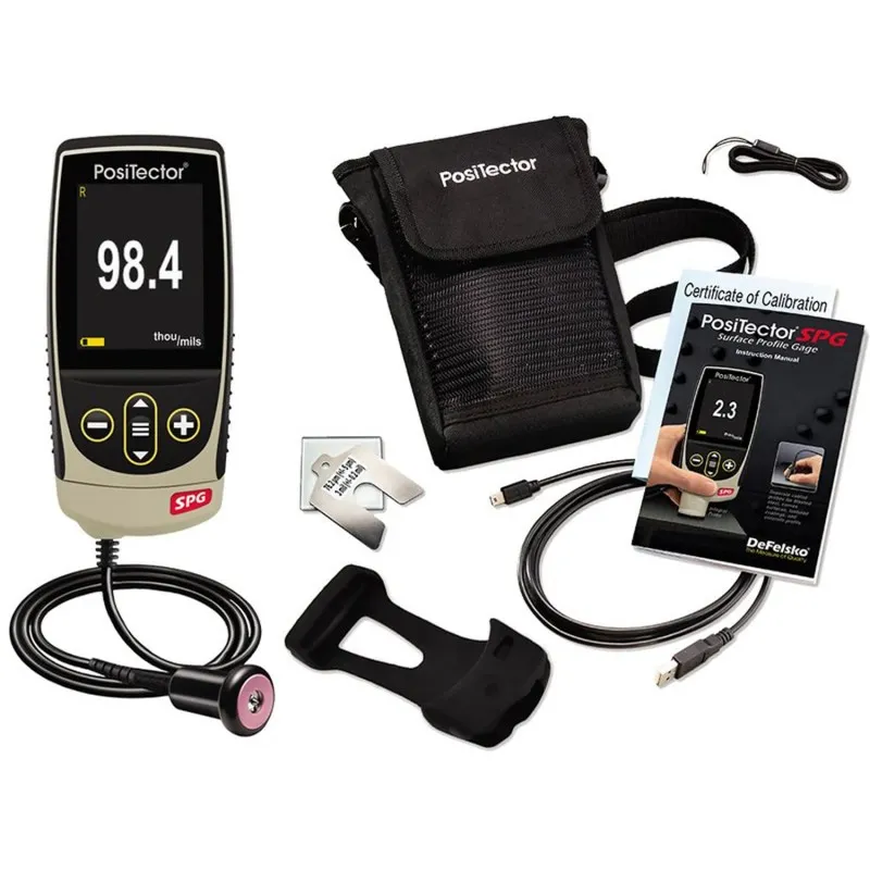 Defelsko PosiTector SPG [SPG TS3] Advanced Surface Profile Gage With PRBSPGTS-B Cabled Probe For Concrete Surface Profile, 0 – 6 mm (0 – 250 mils)