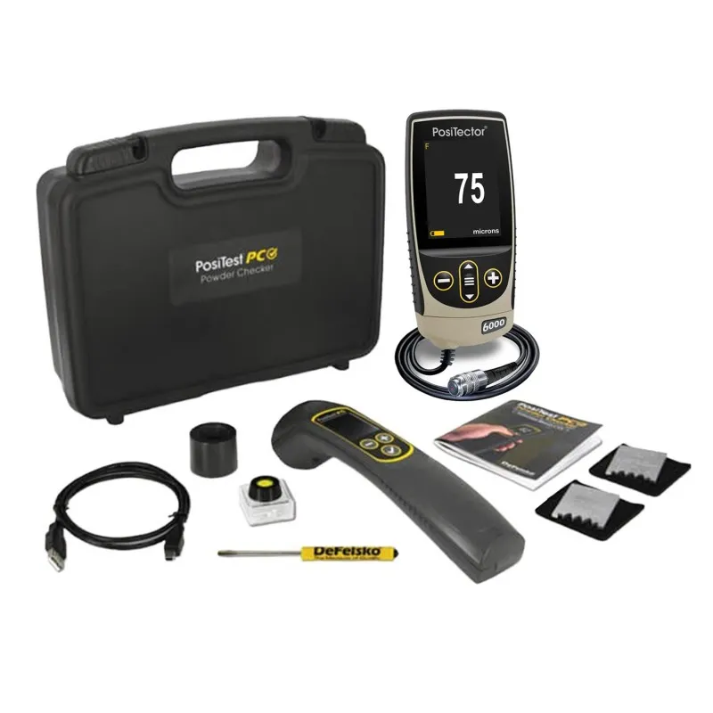 DeFelsko PosiTest PC [KITPCFS3] Powder Inspection Kit With PosiTector 6000 FS3 Advanced Body Ferrous Metals Coating Thickness Gage